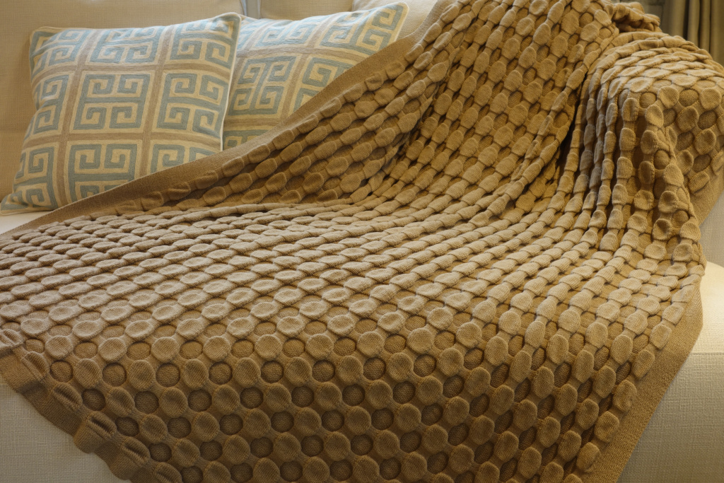 Плед Пузыри 30%ш. бежевый мел (8).JPG